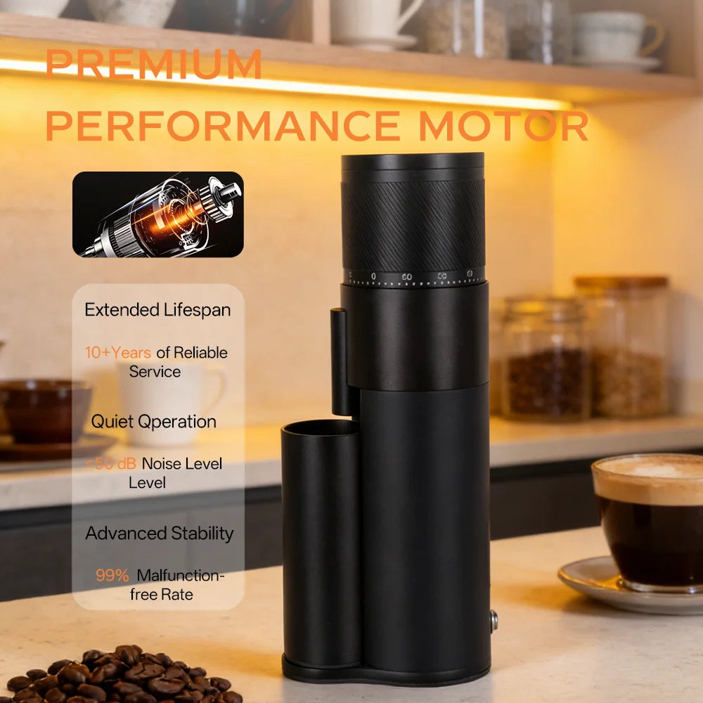 CAFOVO G248C-N Professional Espresso Grinder 48mm 7 core Single Dosing Electrical Coffee Bean Grinder Mill Machine for Barista