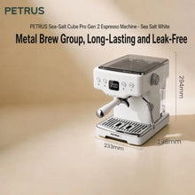 Petrus PE3833Pro Semi-Automatic Espresso Machine 15Bar 58mm Saturated Group Head PID Touch Screen Coffee Maker Compact