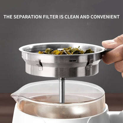 Black Tea Brewing Electric Tea Pot - Automatic Steam Glass Tea Maker for Boiling Water Health Preservation