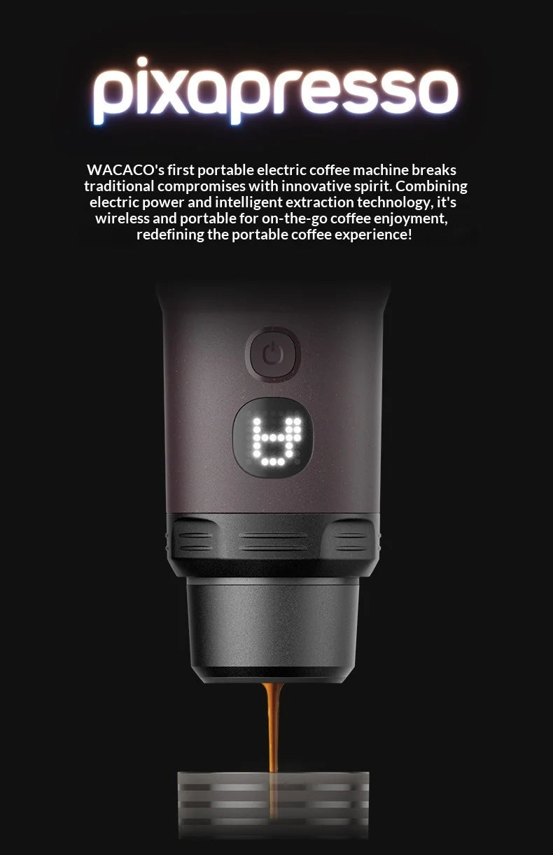 Wacaco Pixapresso Portable Electric Espresso Coffee Capsule Machine Battery Powered For Outdoor Camping Hiking Travel Home Cafe