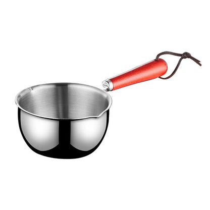 1pc 150/300/500ML Stainless Steel Mini Frying Pan Hot Oil Pan Hot Sauce Small Pot Cooking Butter Melting Pot Kitchen Supplies