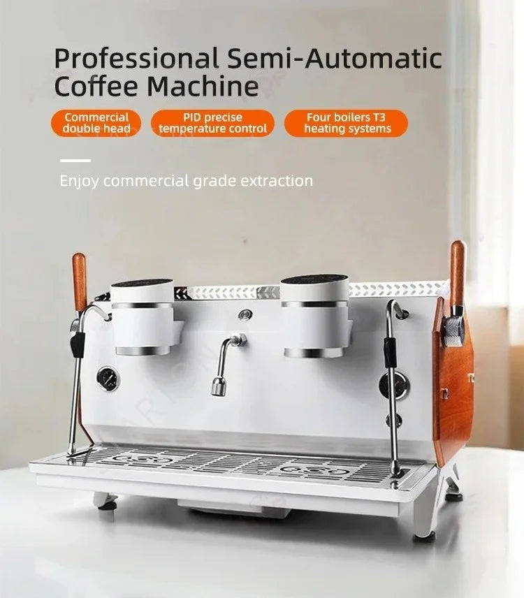 Commercial Espresso Coffee Machine Cappuccino Coffee Maker Double Group Coffee Machine With Imported Pump