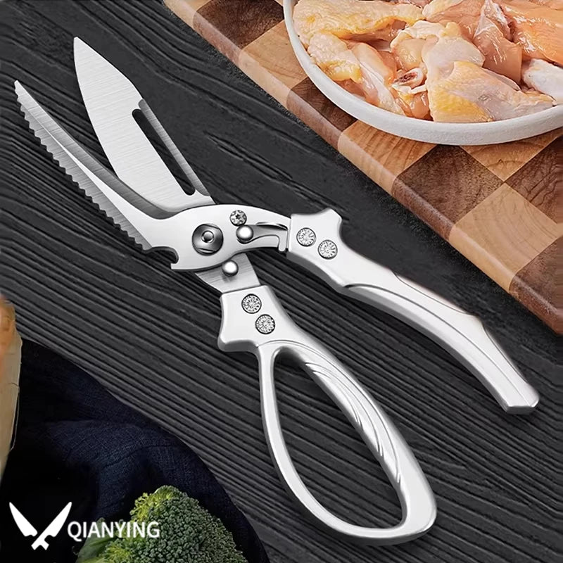 Multi-functional Kitchen scissors food grade stainless steel strong chicken bone scissors home chicken duck goose bone scissors