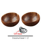 12-15cm  Natural Coconut Bowl set wooden Salad Ramen bowl Coconut Wood Spoon Set coco smoothie Kitchen tableware Coconut bowl