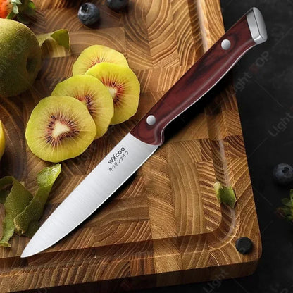 WXCOO 1-5pcs Professional Kitchen Knife Set Ultra Sharp Chef's Knife Meat Cleaver Fruit Slicing Stainless Steel Cutting Board