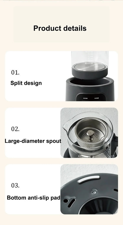 220V Health Kettle Temperature Control Pu'er Steam Teapot Baby 72h Constant Temperature Glass Milk Pot 1.5L Electric Kettle
