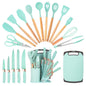 19Pcs Professional Kitchen Knife Set with Silicone Cooking Utensils & CuttingBoard, High Carbon Stainless Steel Chef Knives.
