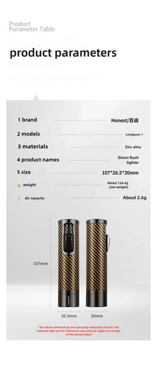 HONEST Windproof Metal Jet Flame Torch Lighter, Refillable Multi-Use for Cigar Welding Moxibustion Outdoor