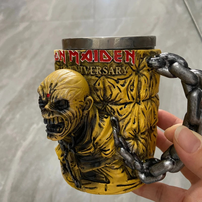 Iron Maiden 50th Band Peripheral Model Cup Iron Maiden Band 50th Anniversary 3D Mug Peripheral Gift Model Ornaments