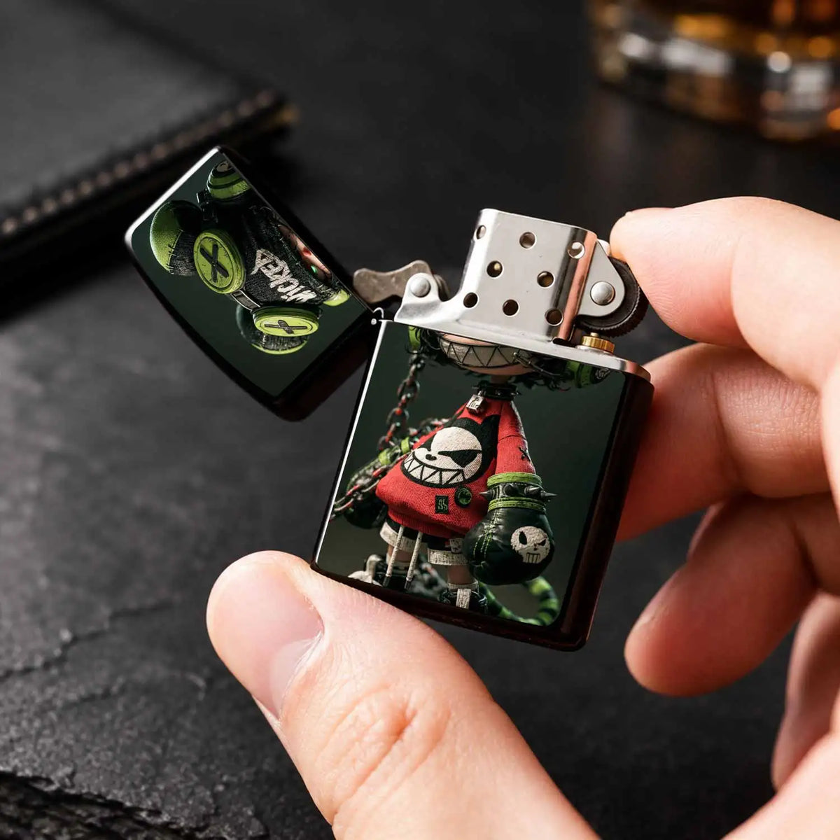 Trendy Street Hip-Hop Mouse-Ear Themed Lighter, Cool Stylish Portable Ignition Accessory, Perfect For Daily Outdoor Hangouts, Gatherings, Unique Exquisite Creative Gift For Trendy Collectors, Matches All Kinds Of Casual Scene