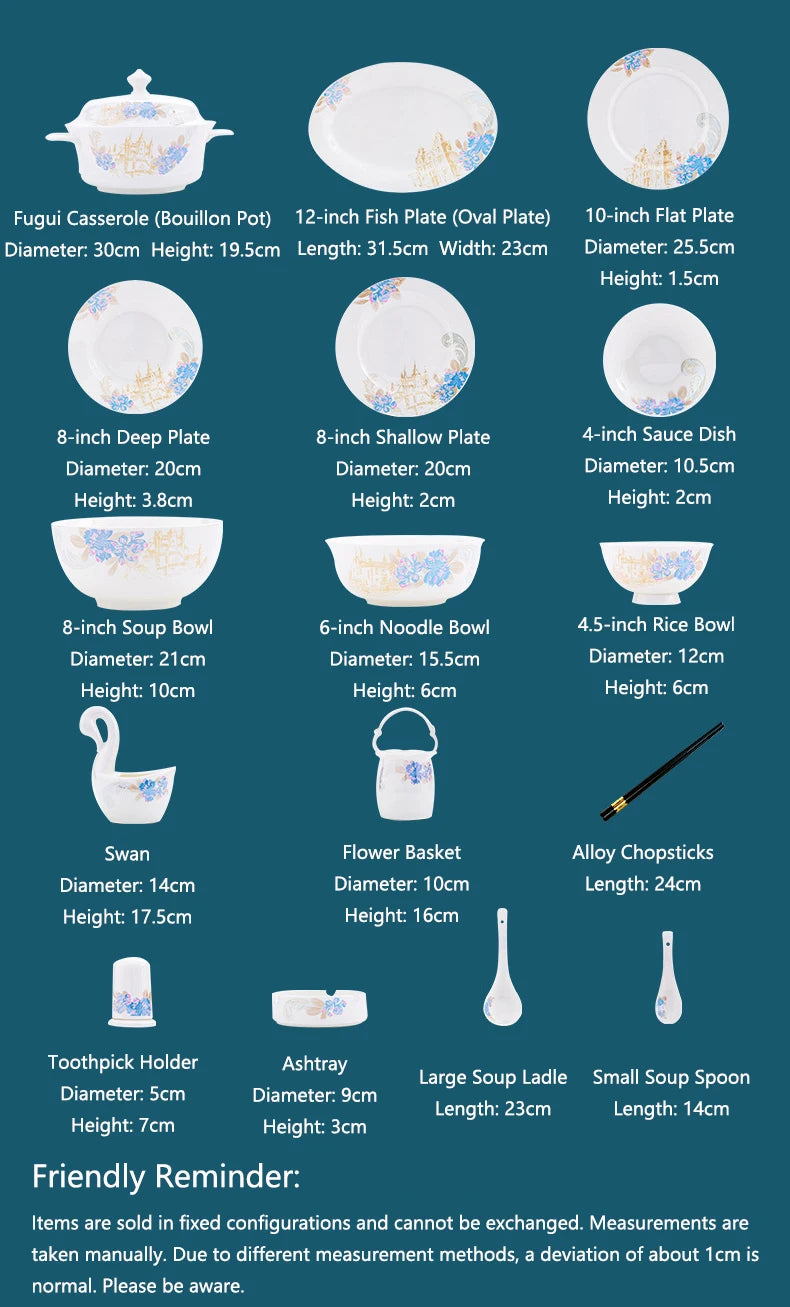 Bone china food utensils marble dinner set luxury dinnerware kitchen bowl plates dinner sets table set ceramic vintage
