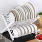 Dish Drying Rack Plates Pan Fold Shelf Plastic Kitchen Organizer Holder Dish Rack Sink Draining Bowl Storage Stand