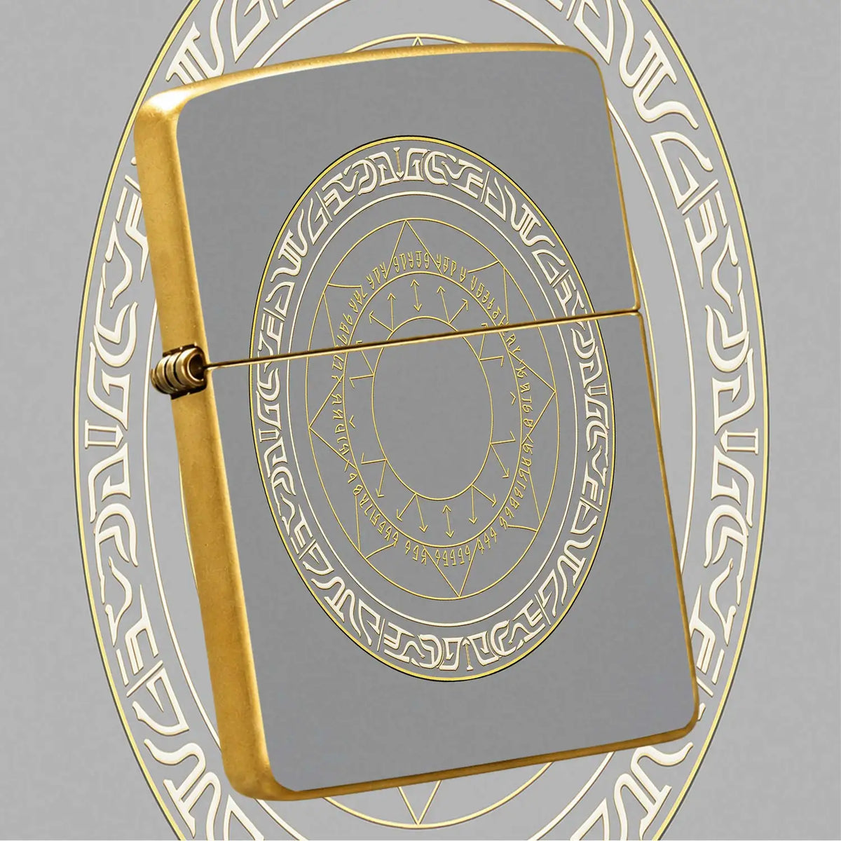 Exquisite Mystic Rune Magic Circle Patterned Lighter, Sleek Portable Design For Daily Commute, Outdoor Trips, Gathering And All Scenarios, Durable Fine Craftsmanship, Ideal For Personal Use And Gifting To Families, Frie A Hum