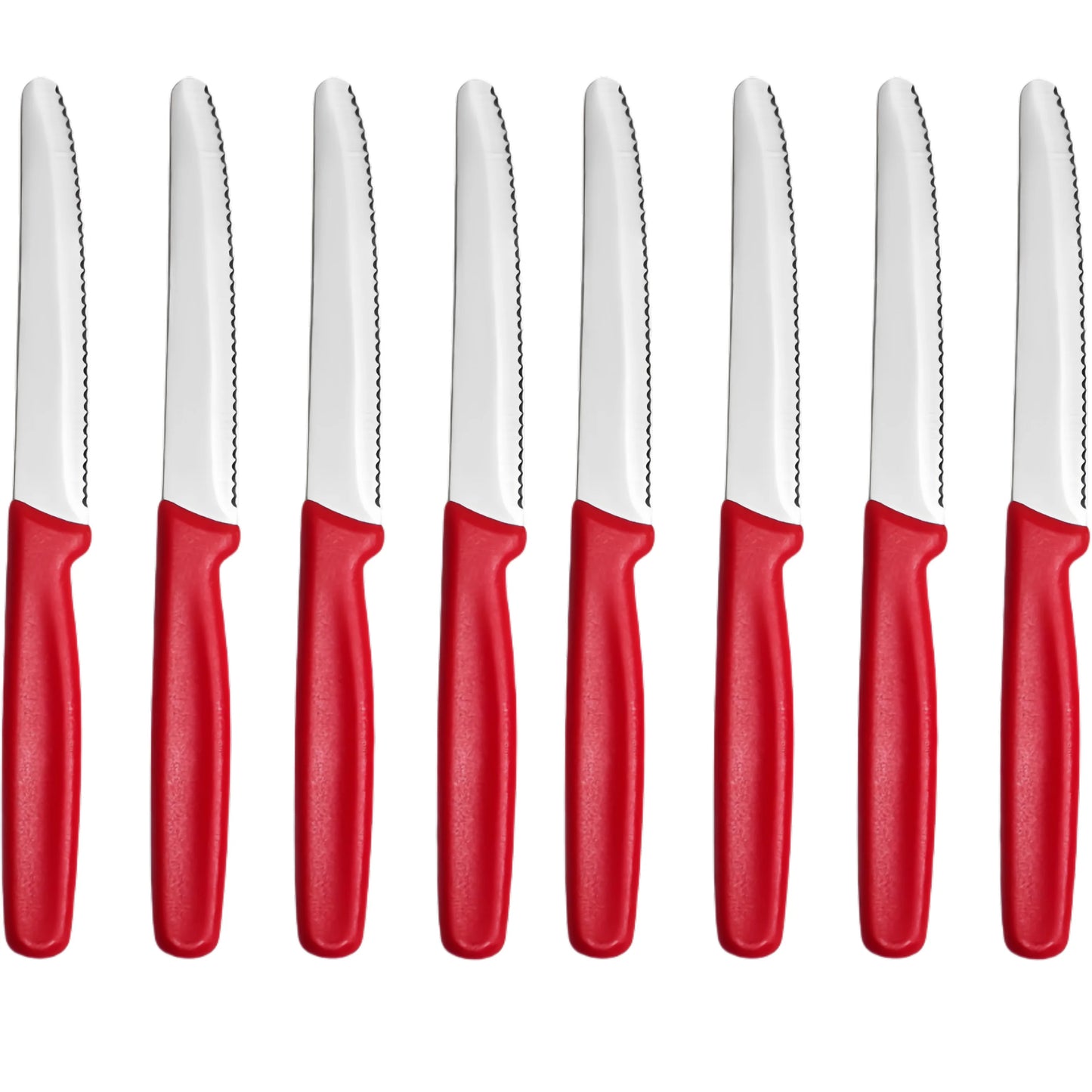 Steak Knives Set of 4/6/8 Stainless Steel Serrated Round Tip Fruit And Vegetable Paring Baking Toast Serrated Bread Knives