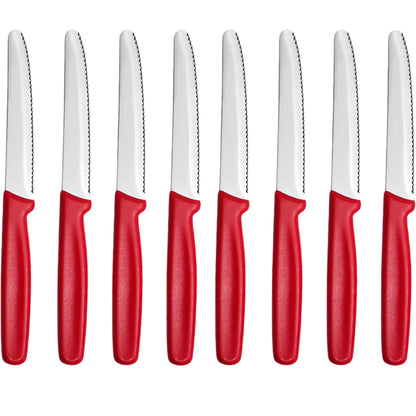 Steak Knives Set of 4/6/8 Stainless Steel Serrated Round Tip Fruit And Vegetable Paring Baking Toast Serrated Bread Knives
