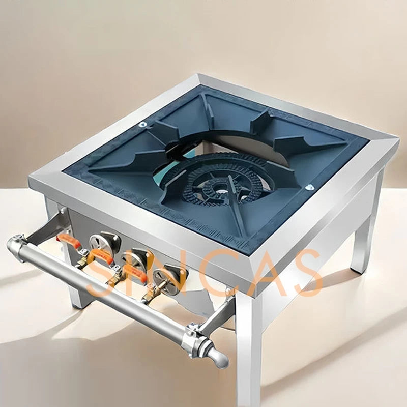 Kitchen Cooktop Stove Energy-Saving Gas Stove Commercial Household Single Gas Stove Dual Ring LPG/Natural Gas Short Footed Stove