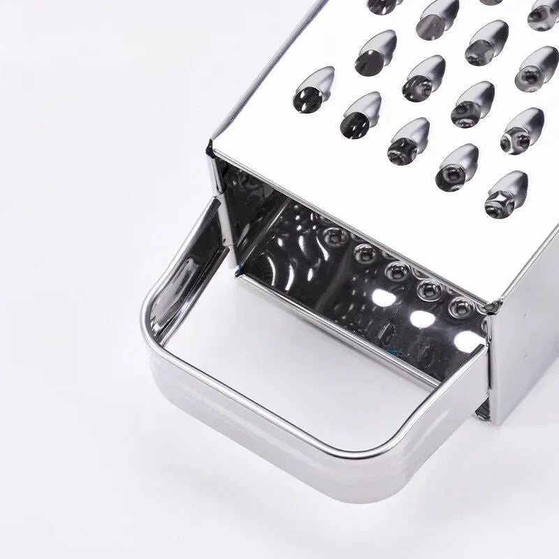 Kitchen Stainless Steel 4-Sided Box Food Grater Vegetable Cheese Slicer Shredder