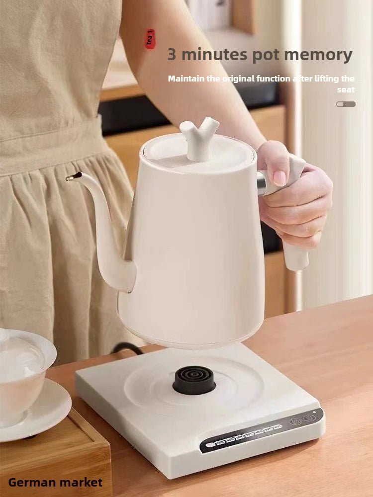 1L Gooseneck Electric Kettle, Auto-Thermostatic Pour-Over Coffee&Tea Water Heater & 7-Temp Control (45-100°C) for Home/Hotel Use