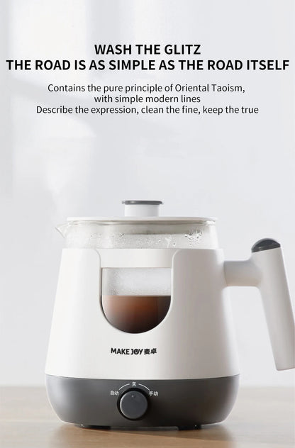 Black Tea Brewing Electric Tea Pot - Automatic Steam Glass Tea Maker for Boiling Water Health Preservation