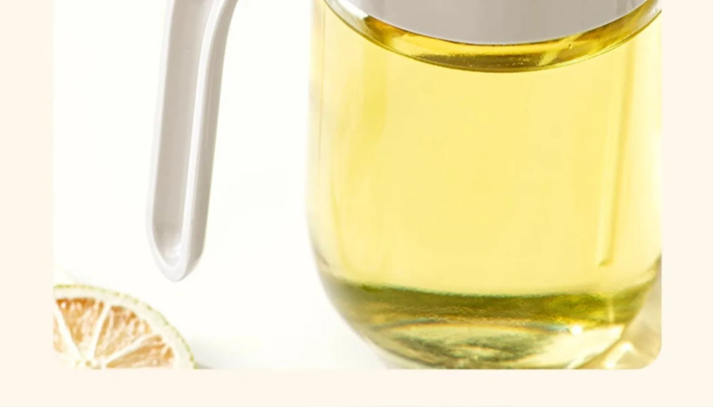2in1 Oil Spray Bottle 500ml High Borosilicate Glass Cooking Oil Dispensers Olive Oil Sprayer Mister for Air Fryer Salad Baking