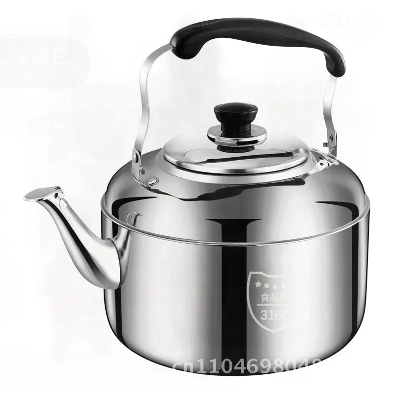 Stainless Steel Whistle Water Kettle Large Capacity 7.5L Insulated for Home Use Compatible with Gas And Induction Cookers Tea