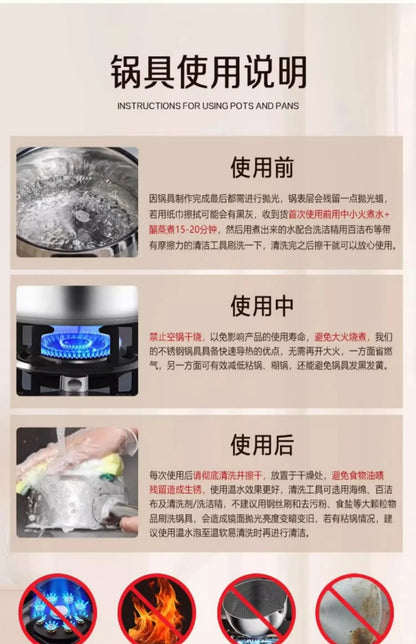 Titanium Pan Non-stick Frying Pan Household Wok Steak Frying Pan Induction Cooker Gas Stove Special  Wok Frying