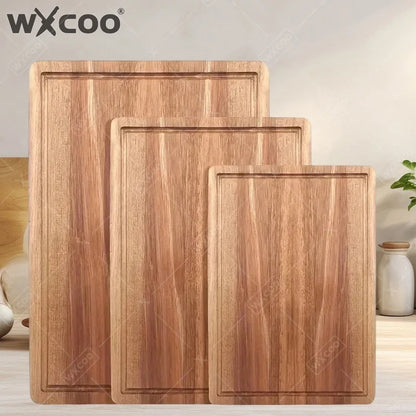 WXCOO Wooden Cutting Boards Meat Cutting Board Cheese Fruit Cutting Board Chopping Blocks Kitchen Tools Butcher Block