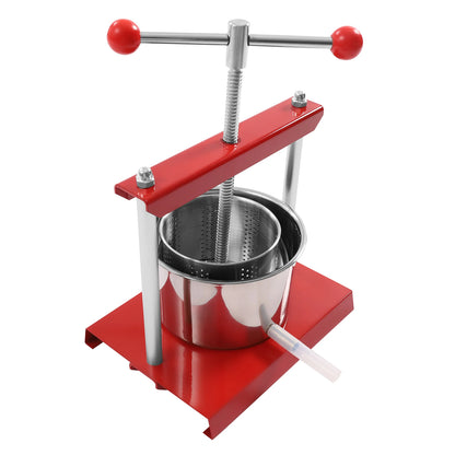 Easy Clean Hand Press Juicer High-Yield Manual Fruit Press with Filter Bag 0.8Gal/1.6Gal Capacity for Cheese, Herbs & Vegetable Juice