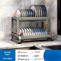 Minimalist Countertop Storage Stainless Steel Drain Dish Rack Kitchen Shelf Multifunctional Shelf Drain Dish Rack
