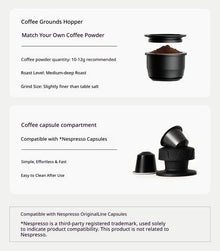 Outin Mino Portable Electric Coffee Maker Small Espresso Extraction Machine For Capsule Coffee Outdoor Travel Home Use