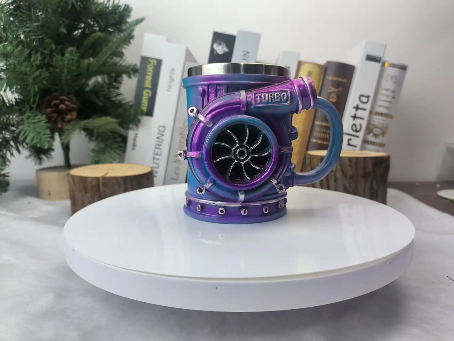3D Turbocharger Coffee Mug | Stainless Steel Inner Car Enthusiast Cup