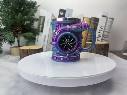 3D Turbocharger Coffee Mug | Stainless Steel Inner Car Enthusiast Cup