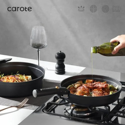 20pcs Pots and Pans Set Non Stick, Nonstick Cookware Set, Dishwasher/Oven/Fridge Safe Pots and Pans, Removable Handle RV Oven S