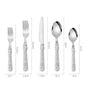 20/30pcs Flatware Set Stainless Steel Plastics Marbling Handle Cutlery Tableware Knife Fork Spoon Dishwasher Safe Dinnerware