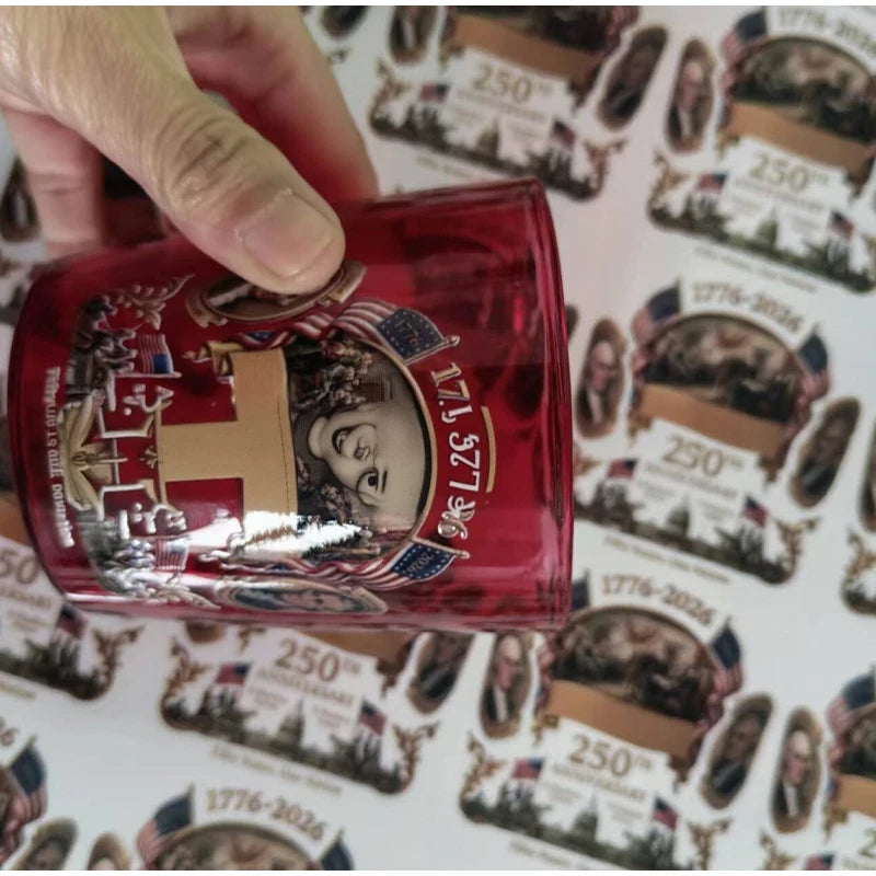 250th Anniversary Limited Edition Wine Glass Hand-painted American Historical Commemorative Liquor Whisky Wine Glass Home Decor