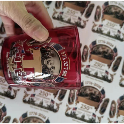 250th Anniversary Limited Edition Wine Glass Hand-painted American Historical Commemorative Liquor Whisky Wine Glass Home Decor