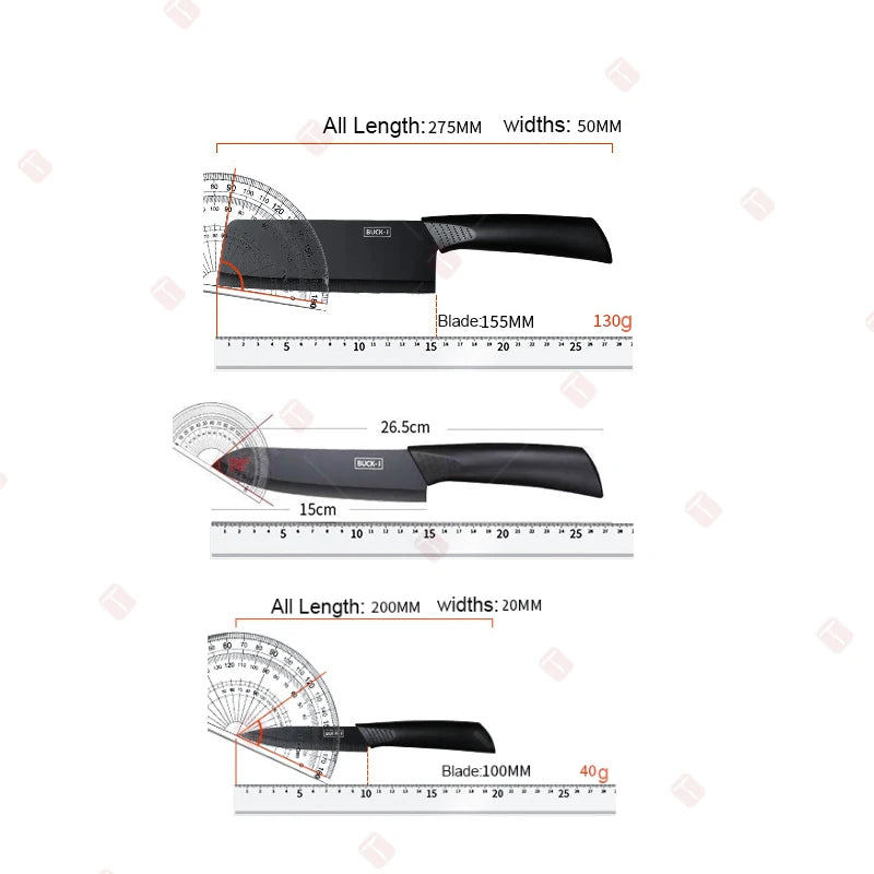 WXCOO Kitchen Knife Chef Meat Cleaver Boning Household Chopper Knife with Cover Stainless Steel Fruit Knife Vegetable Slicing