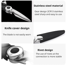 ‌Premium Stainless Steel Kitchen Scissors Heavy Duty Strong Blade for Cutting Fish Meat Chicken Bones Pizza Dishwasher Safe