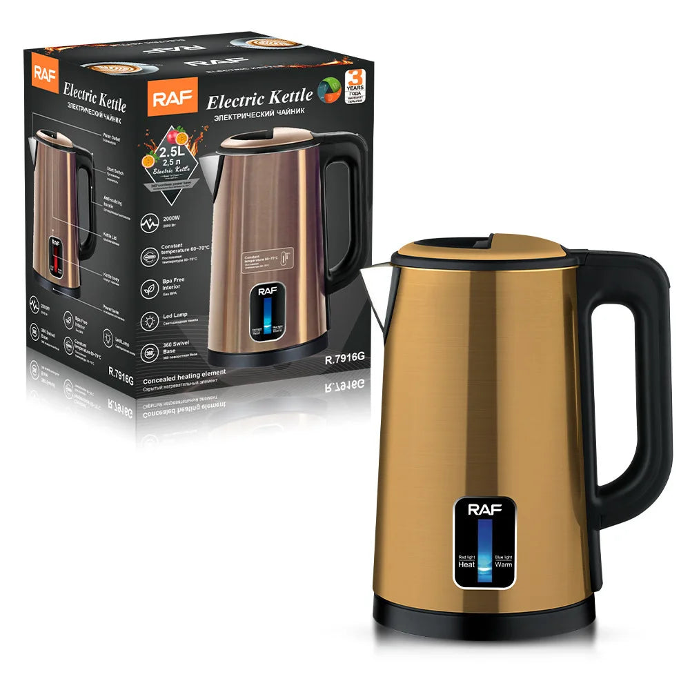 American Standard110VEuropean standard cross-border electric kettle, stainless steel household insulated kettle2.5LAutomatic pow