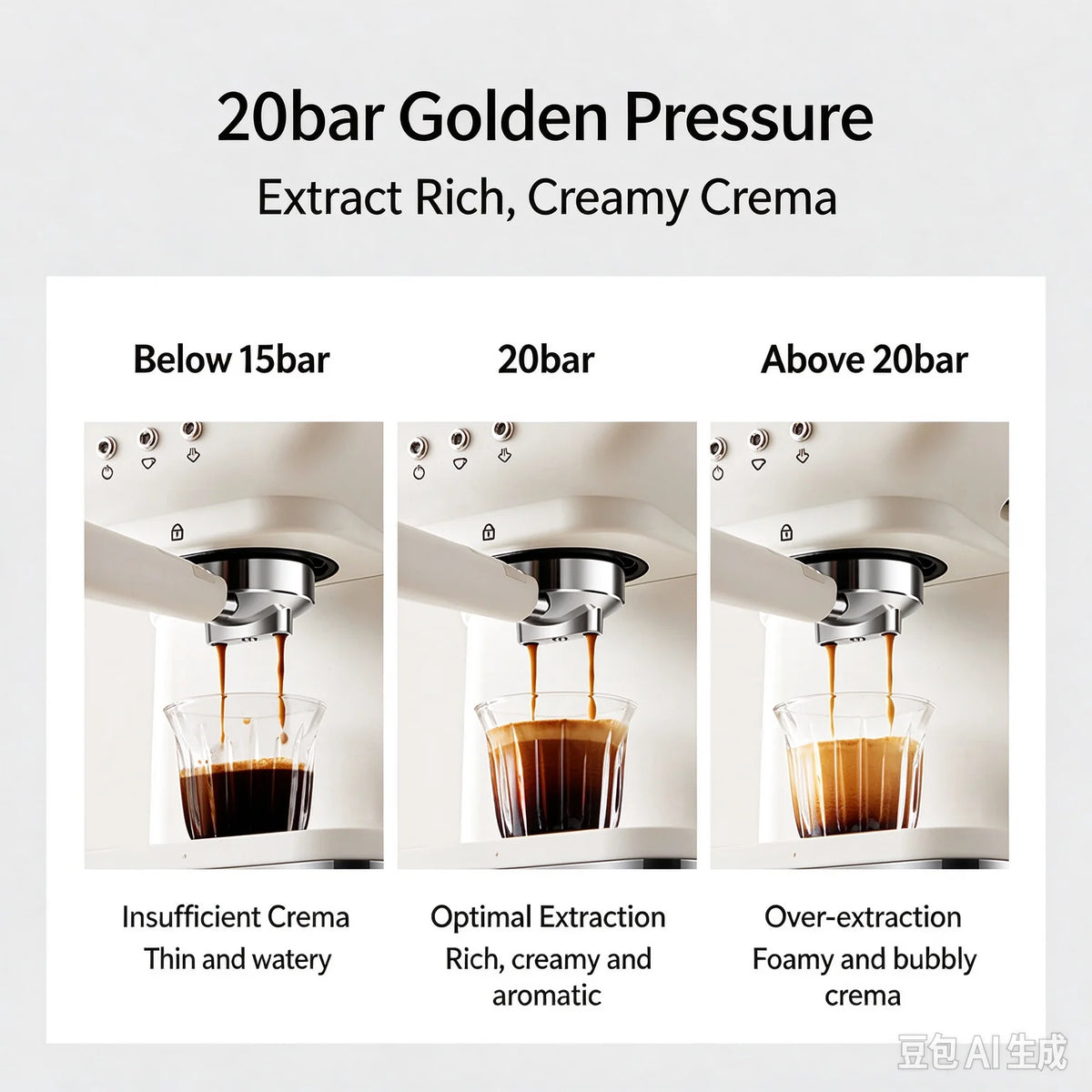 Italian Semi-Automatic Coffee Machine High-Pressure Home Office Use with Concentrated Steam Milk Frother