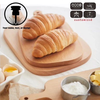 Custom Mini High Quality Kitchen Wooden Chopping Tray Blocks Cutting Board Pizza Bread Fruit Sushi Tray Hangable Kitchen Tool I6