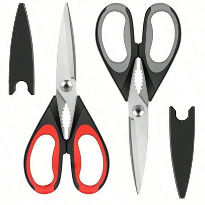 1 Set Heavy-Duty Kitchen Shears, Slicing Poultry Bones Grilling Versatile Culinary Shears, Stainless Steel Meat Shears ﻿