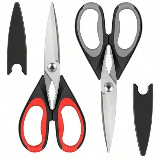1 Set Heavy-Duty Kitchen Shears, Slicing Poultry Bones Grilling Versatile Culinary Shears, Stainless Steel Meat Shears ﻿