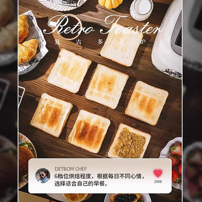 Small Appliances Household Multi-function Toaster Automatic Heating Bread Breakfast Machine Stainless Steel