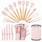 19Pcs Professional Kitchen Knife Set with Silicone Cooking Utensils & CuttingBoard, High Carbon Stainless Steel Chef Knives.