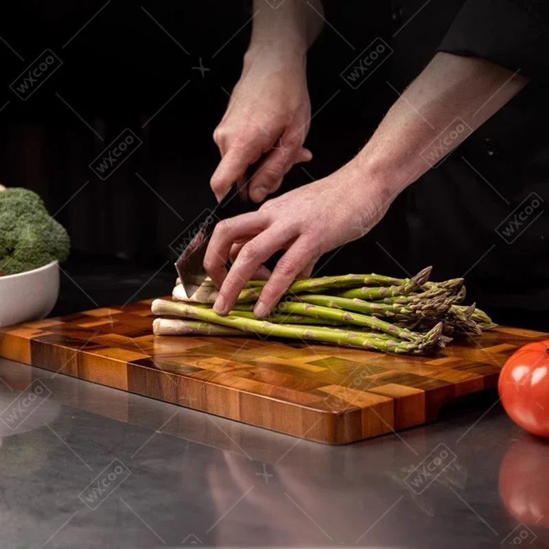 WXCOO Cutting Board Wood Kitchen Tools Double-sided Vegetable Chopping Board for Fruit and Vegetables Home Kitchen
