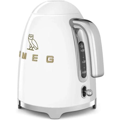 x OVO 1.7L Electric Kettle, OVO Collection Kettle, 50's Retro Style 7-Cup Electric Tea Kettle (White)