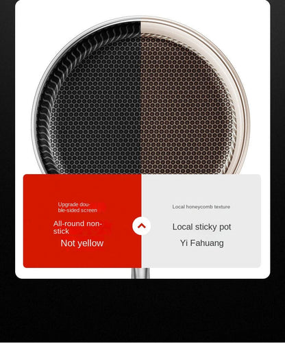 German 316L Stainless Steel Pan Honeycomb flat bottom Non-stick Skillet Frying Uncoated Induction Cooker Gas General Purpose