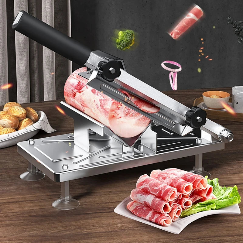 Home Kitchen Manual Frozen Meat Slicer Bone Cutting Tool Stainless Steel Minced Lamb Bone Meat Cutter Chicken Duck Fish Cutting