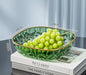 1pcs Household Fruit Bowl Salad Dessert Biscuit Plate Plastic Square Transparent Tray Golden Edge Snack Plates Tableware